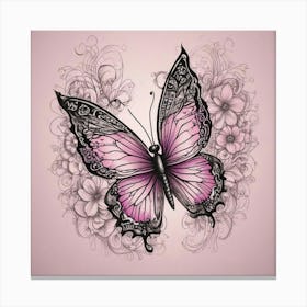 Pink Butterfly 6 Canvas Print