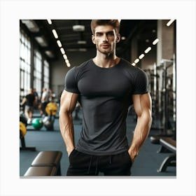 Man In A Gym 2 Canvas Print