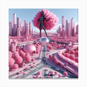 Pink City 1 Canvas Print