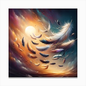 Feathers In The Sky Canvas Print