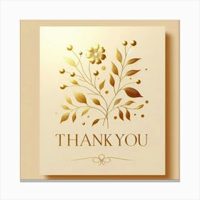 Thank You Card 1 Canvas Print