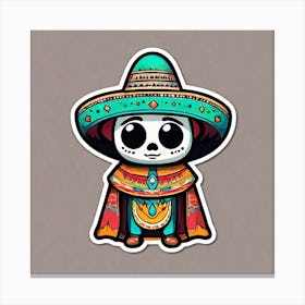 Day Of The Dead Skeleton 3 Canvas Print