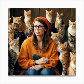 Default Childless Cat Lady 3 Canvas Print