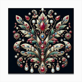 Rococo Floral Ornament9 Canvas Print