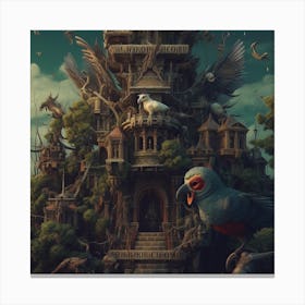 Castle Of Birds Canvas Print