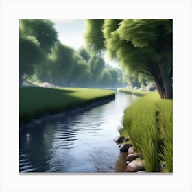 River In The Grass 4 Canvas Print
