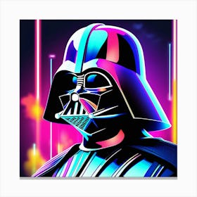 Darth Vader neon art 1 Canvas Print