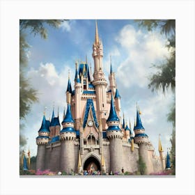 Cinderella Castle Art Print 6 Canvas Print