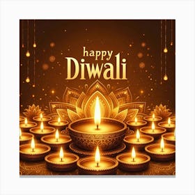 Happy Diwali Images Templates Design S (1) Canvas Print