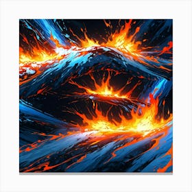 Abstract Lava Canvas Print