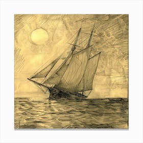 Schooner Sailing Canvas Print