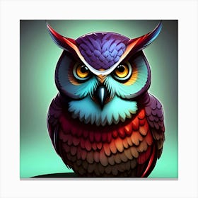 Colorful Owl 9 Canvas Print