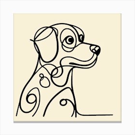 Dog Picasso style Canvas Print