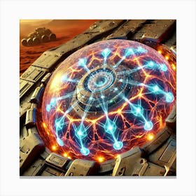 Energy Shields Of Martian Battle Tanks Canvas Print