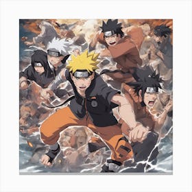 0 A Fight In Naruto Anime With So Much Détails , Imp Esrgan V1 X2plus Canvas Print