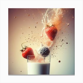 Berries In A Glass Canvas Print