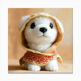 Flux Schnell A Soft Plush And Endearing White Dog Doll With A 1 Stampe su tela