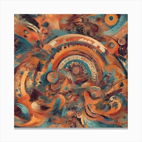 Abstraction, Boho style 1 Canvas Print