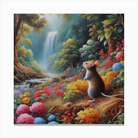 Mouse In The Forest 6 Canvas Print