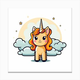 Cute Unicorn 31 Canvas Print