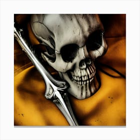 Skull With Swordxz Canvas Print