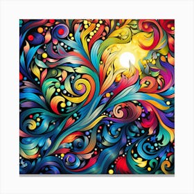 Colorful Swirls Canvas Print