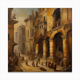 Street Scene In Venice Canvas Print