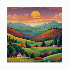 Landscape Painting 4 Canvas Print