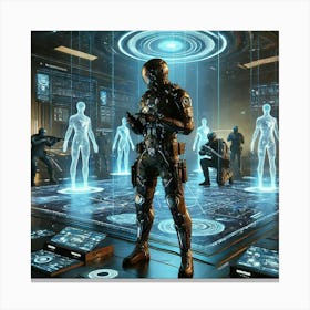 Syndicate Operative Cells Scifi Canvas Print