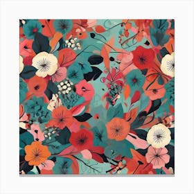 Geometric Art Floral pattern 1 Canvas Print