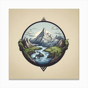 Mountain And River Canvas Print