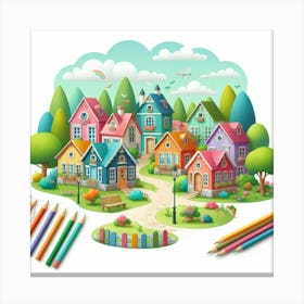 Village Canvas Print