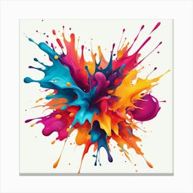 Colorful Paint Splash 9 Canvas Print