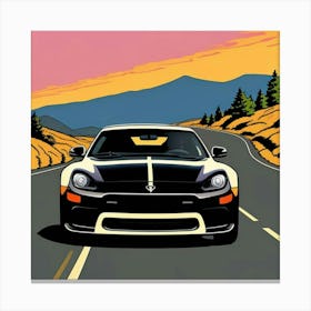 Sharp Sports Car Design in Glossy Detail Canvas Print