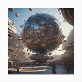 Futuristic City 52 Canvas Print