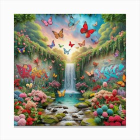 Graffiti fly heaven Canvas Print