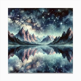 Starry Night Sky Canvas Print