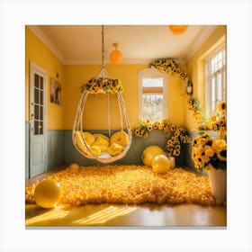 Sunflowers In A Room Canvas Print