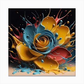 Splash Rose spring Canvas Print