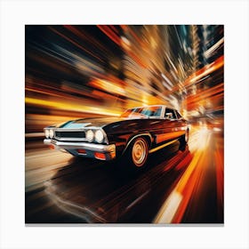 Chevrolet Chevelle At Night Canvas Print