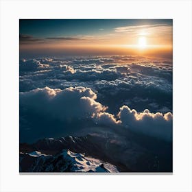 Sunrise Over Clouds Canvas Print