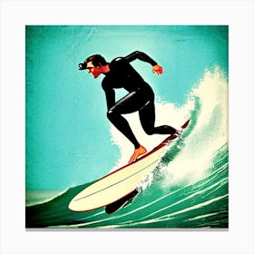 Surfer On A Wave1 Canvas Print