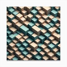 3d Cubes Background Canvas Print