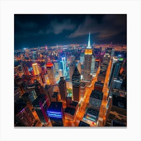 New York City At Night 3 Canvas Print