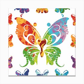 Rainbow Butterflies Canvas Print