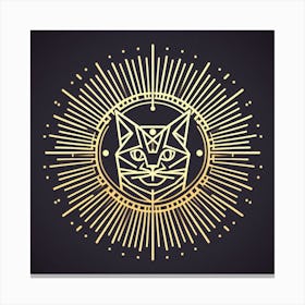 Cat With Sunburst 1 Canvas Print