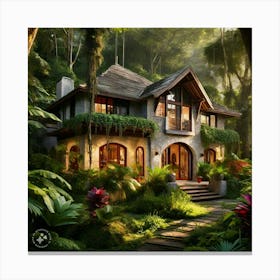 House In The Jungle 1 Canvas Print