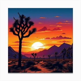 Joshua Trees National Park Sunset Canvas Print
