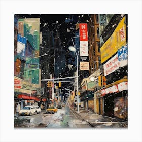 New York City At Night Canvas Print