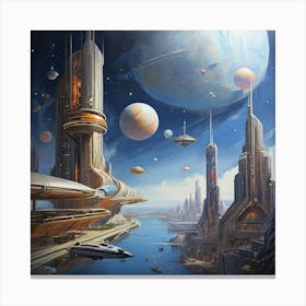 Futuristic City 5 Canvas Print